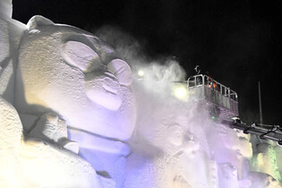 Snow sculptures at ice festival