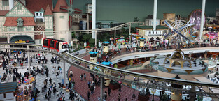 Amusement park on holiday