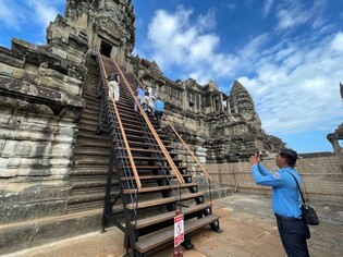 Portion of Angkor Wat facilities reopens after renovation with Korean technology