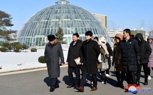 Vietnamese diplomats tour greenhouse complex in Pyongyang