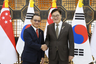 Parliamentary leaders of S. Korea, Singapore meet