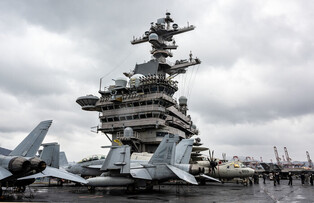 USS Carl Vinson at Busan base