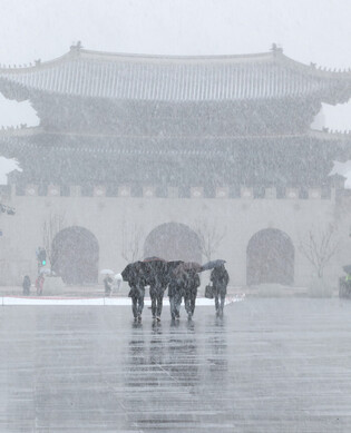 Snowfall in Seoul