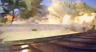 Scene of accidental fighter jet bombing