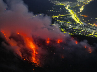 Wildfire in southeastern city