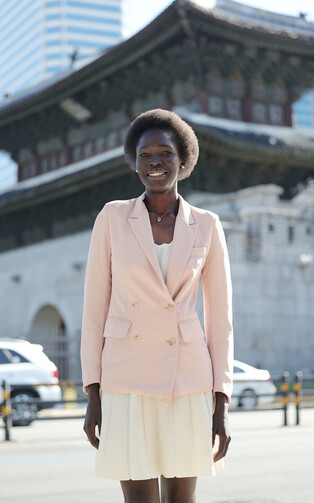South Sudan-born model Abuk Aman