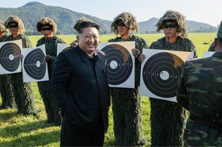 N.K. leader oversees shooting contest