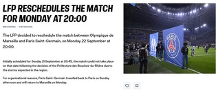 이강인의 PSG, 악천후로 마르세유전 하루 순연…23일 킥오프