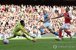 '홀란 6호골' 맨시티, '마르치넬리 극적 골' 아스널과 비겨