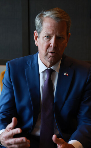 Georgia governor gives interview