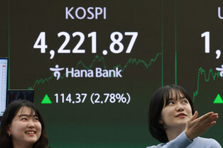 KOSPI rises above 4,200-pt line for 1st time