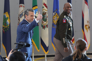 U.S. defense chief at Camp Humphreys in S. Korea