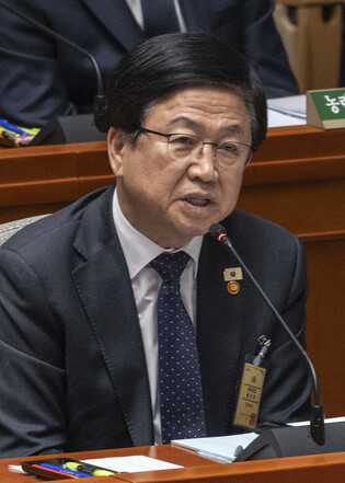 Education minister at parliamentary session