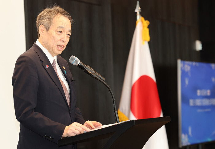Japan's top envoy in Seoul delivers congratulatory address from PM