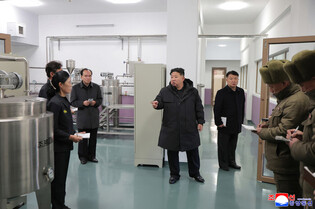 N.K. leader inspects regional factories ahead of official opening