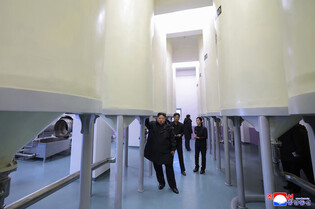N.K. leader inspects regional factories ahead of official opening
