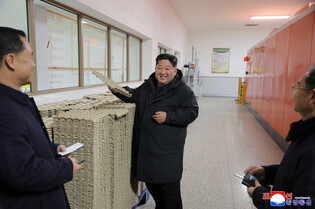 N.K. leader inspects regional factories ahead of official opening