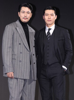 S. Korean actors Hyun Bin and Jung Woo-sung