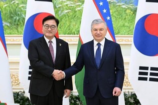 S. Korean parliamentary leader meets Uzbek president