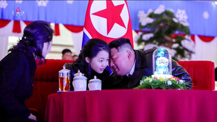 N. Korean leader with his daughter