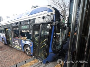 2 seriously hurt, another 11 injured after bus veers into pedestrian path in Seoul