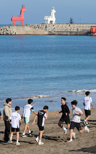 Mild winter day on Jeju Island