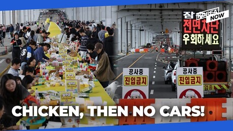 A chicken festival just before SEOUL’S Jamsugyo Bridge goes car-free