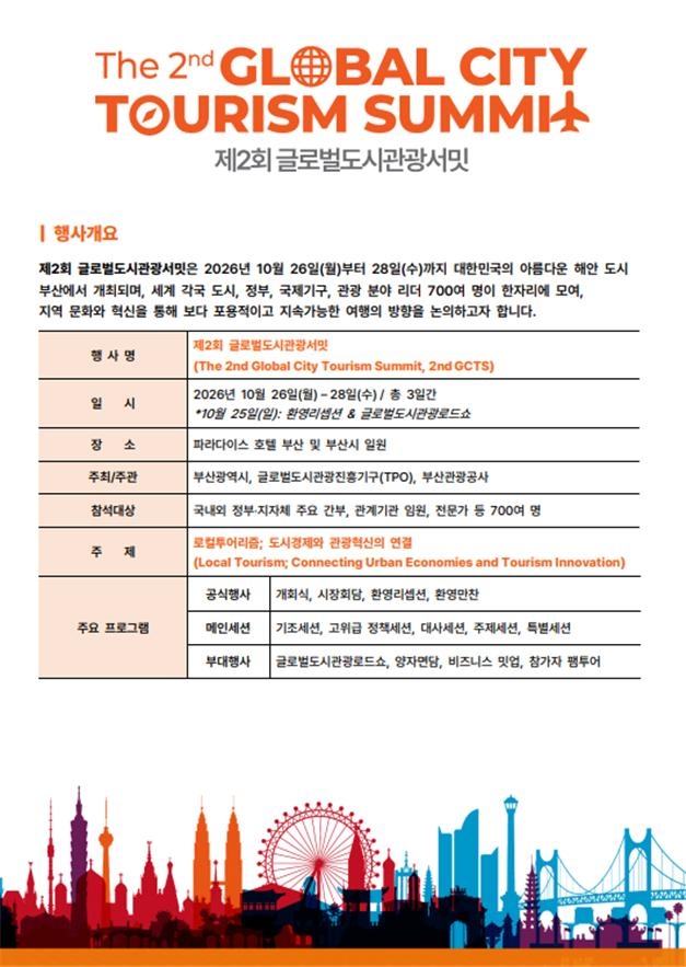제2회 글로벌도시관광서밋 [부산시 제공. 재판매 및 DB 금지]