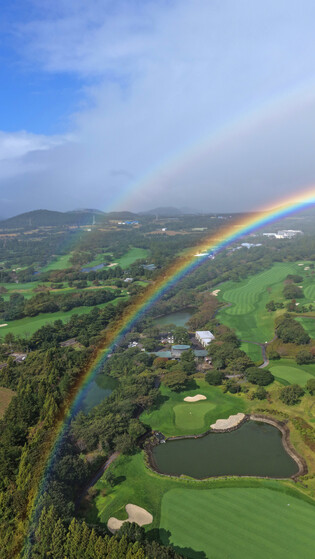 Rainbow in Jeju Island sky