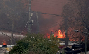 Fire in Seoul's shantytown