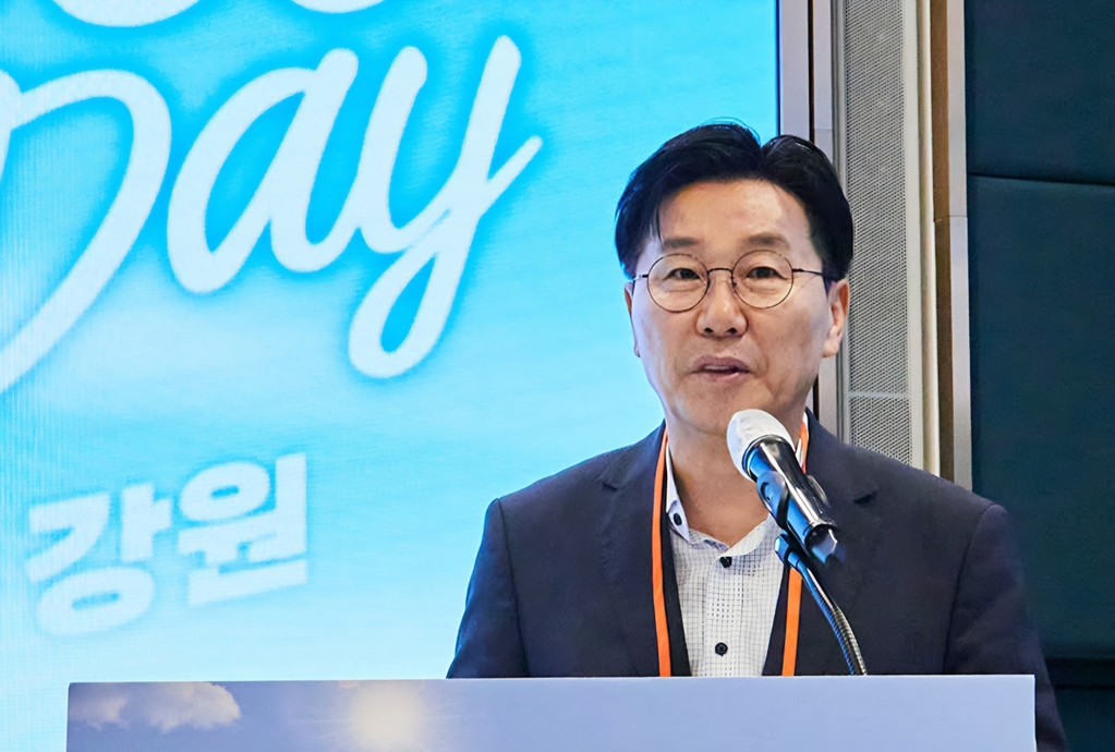 인사말 하는 최성현 대표 [강원관광재단 제공.재판매 및 DB 금지]