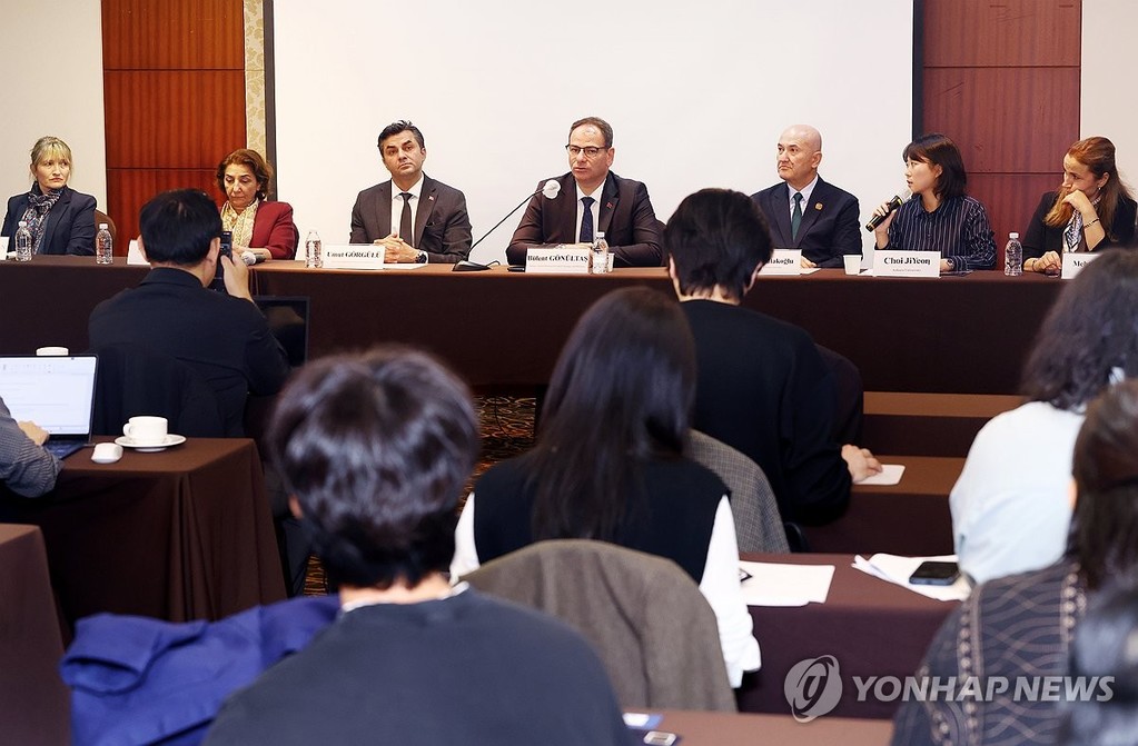 한-튀르키예 공동연구 조사성과 설명 및 초청자 인터뷰 (서울=연합뉴스) 진연수 기자 = 27일 서울 중구 코리아나 호텔에서 한국-튀르키예 공동연구 조사성과 설명 및 초청자 인터뷰가 진행되고 있다. 2026.10.29 jin90@yna.co.kr