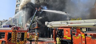 Fire at tire shop
