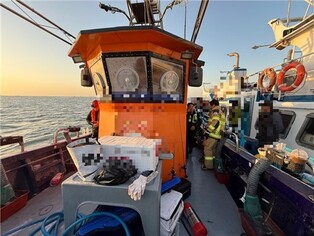 Fishing boat catches fire off west coast, all 22 rescued